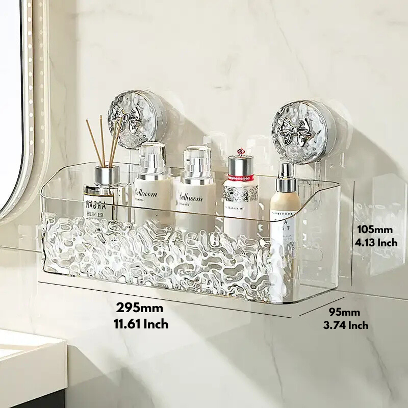 Mensola a muro pratica senza foratura per il bagno